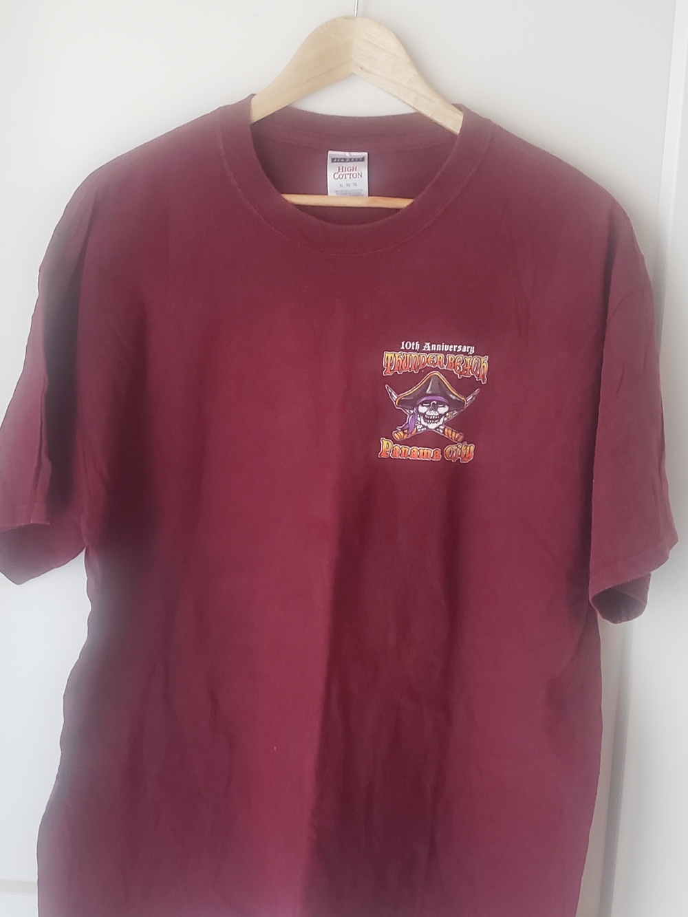 Jerzees Burgundy Short Sleeve Graphic Crewneck Tee